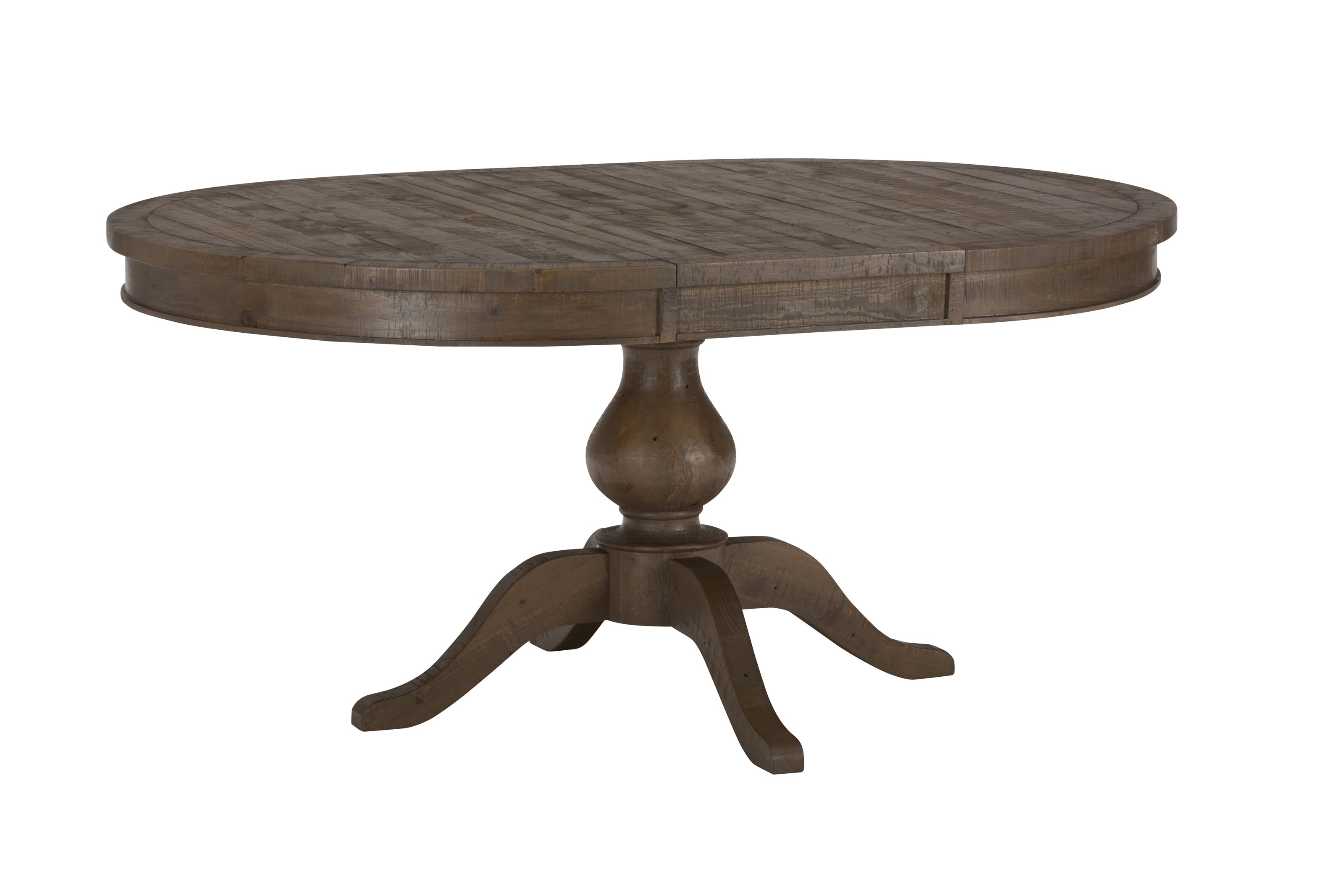 Jofran Slater Mill Pine Reclaimed Pine Round to Oval Dining Table Zak